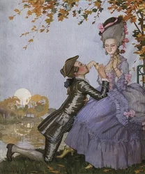 Ein junger Mann und eine Dame